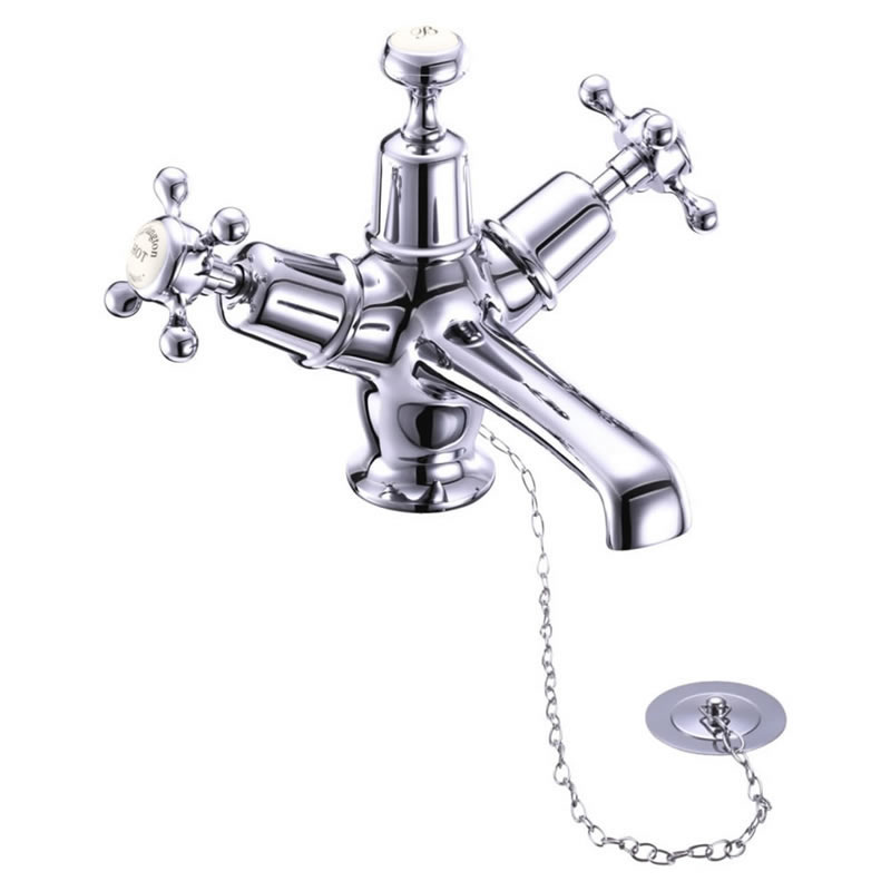 Claremont Medici basin mixer with plug and chain waste